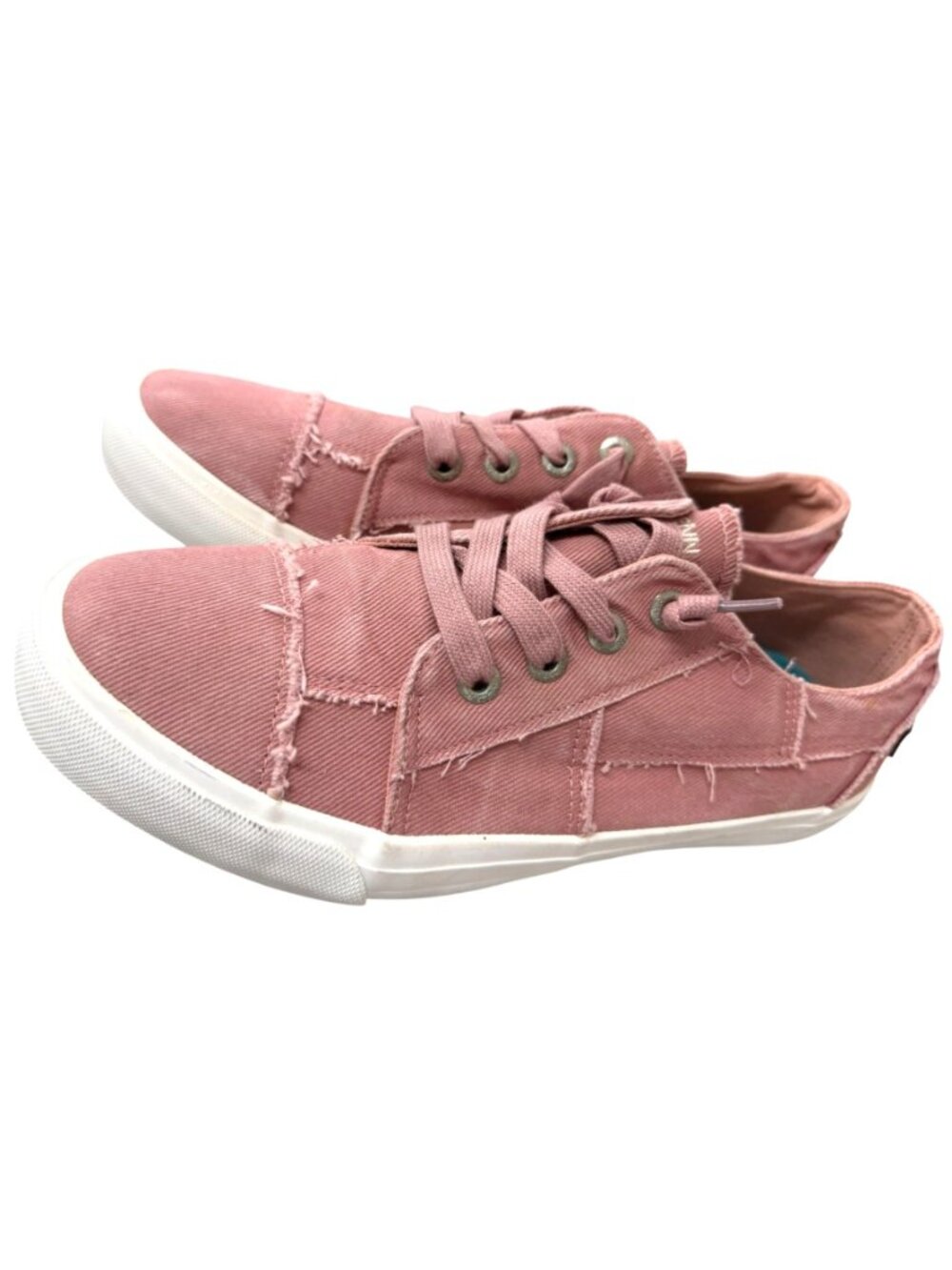 Jenn Ardor Pink Distressed Canvas Lace-Up Sneakers Women's Size 10 US - Picture 2 of 7